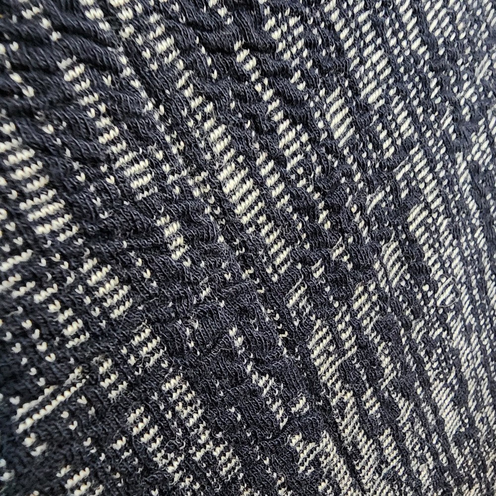 ELIZA‎ J Size 16 Navy Cotton Blend Tweed Rockabilly Drop Waist Flounce Hem Dress - Picture 11 of 11